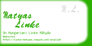 matyas linke business card